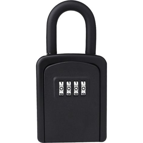 Schlüsselsafe Mit Zahlenschloss – Schlüsselschrank – Zahlensafe – Für Den Innen- Und Außenbereich Geeignet – Schwarz – 14,9 X 7,5 X 3,5 Cm – Zinklegierung – Vorhängeschloss – Wasserabweisend – Abnehmb