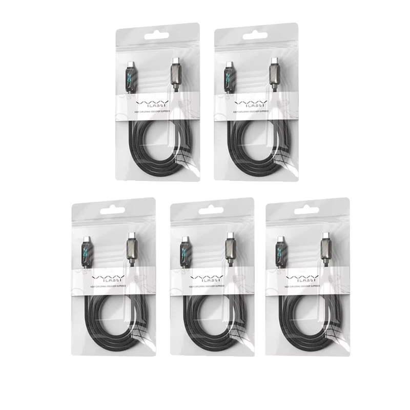 Typ-c-kabel, 240w Schnellladung, Langlebiges Design, 5pcs, 2m-b, Typ-c Zu Typ-c-c