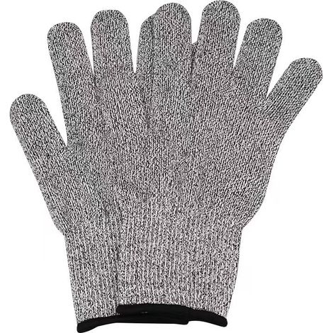 Schnittfeste Handschuhe, Schutzklasse 5 (größe L) — Hppe-material Mit Schwarzem Rand — Strapazierfähige Und Kratzfeste Schutzhandschuhe Zum Kochen, Fleischerhandwerk Und Gärtnern