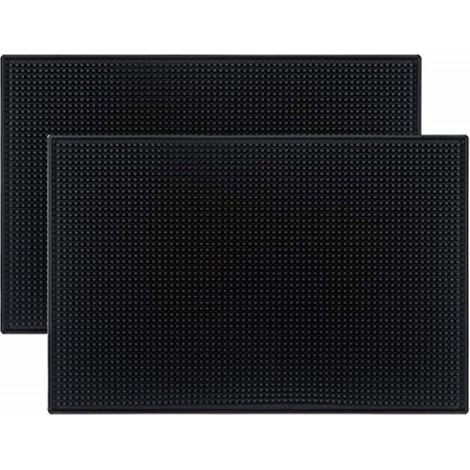 Schwarze Gummimatte 18” X 12” - 45,7 X 30,5 Cm Gummistreifen Für Auslaufsichere Matten