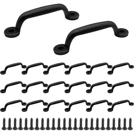 Schwarze Schubladengriffe – Für Schubladen, Schränke, Kommoden, Küchenmöbel, Sideboards, Truhen – 9 X 1,7 Cm – 20er-packung