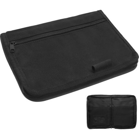 Schwarze, Wasserdichte Auto-dokumentenhülle Aus 600d Oxford-gewebe, Mit Mehreren Fächern, Ideal Für Führerschein, Reisepass Und Belege, 24 X 17,5 Cm
