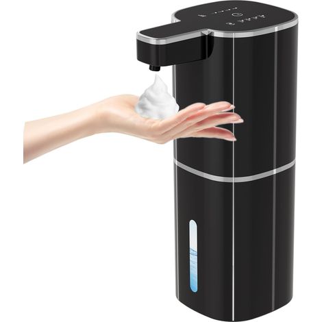 Schwarzer, Berührungsloser Schaumseifenspender – 420 Ml, 4 Einstellbare Stufen, Usb-aufladbar Für Bad, Küche, Schule