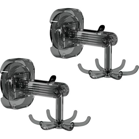 Sechszackiger Saugnapfhaken Mit Saugnapf, Abnehmbarer Haken Aus Robustem Kunststoff (schwarzes 2er-set)