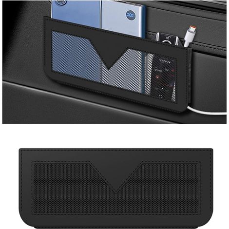 Seitliche Organizer-tasche Aus Kunstleder Für Autositze – Multifunktionale Aufbewahrungstasche Für Handy Und Sonnenbrille – Universell Passend Für Suv, Wohnmobil Und Lkw – Schwarz