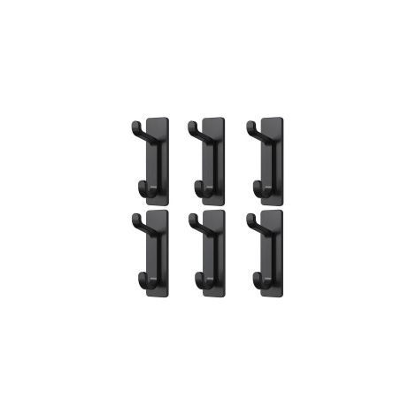 Selbstklebende Haken, Extrem Haftstark Und Robust, Tragkraft Bis Zu 6 Kg, Nagelfrei, Für Hintertüren, Schwarz, 6er-packung