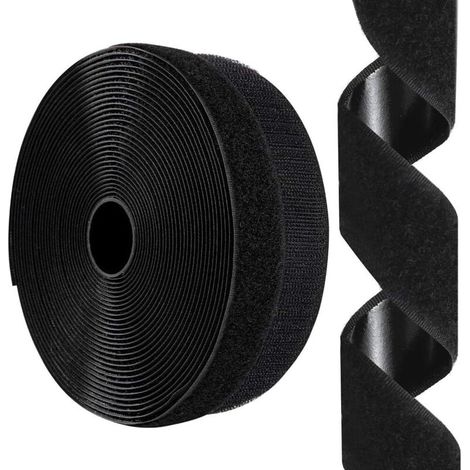 Selbstklebendes Klettband – Für Moskitonetze, Türvorhänge U. V. M. – Mit Haken- Und Flauschseiten, 3 Cm X 3 M, Schwarz