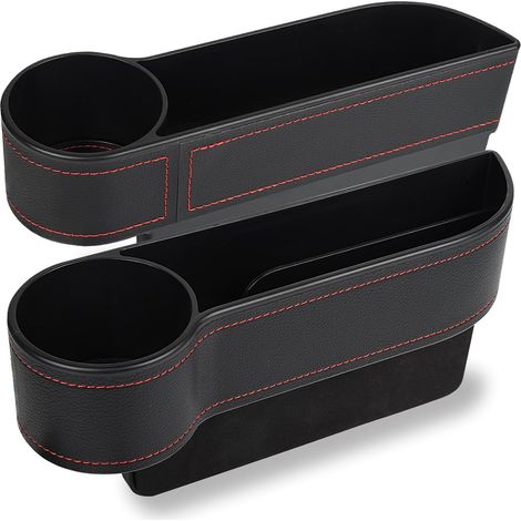 Set Aus 2 Aufbewahrungsboxen Für Den Raum Zwischen Kindersitz Und Beifahrersitz, Aufbewahrungsbox Mit Getränkehalter Vorne, Zusätzliche Aufbewahrungsbox Für Die Mittelkonsole (c