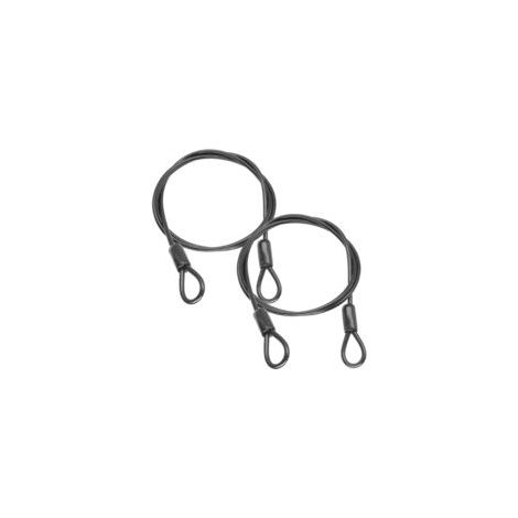 Set Aus 2 Stahlseilen Mit Ösen, 1,5 M X 5 Mm, 1,5 M Schlaufenseil, Schlaufenseil, 5 Mm Metallseil, Stahlseil Mit Schlaufen, Kurzes Stahlseil Mit Ösen, Für Möbel