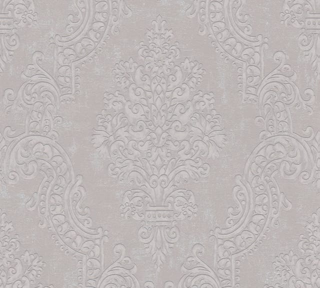 As Creation - Vliestapete Beige Barock Tapete Gemustert Gerader Ansatz Pure Elegance - Beige