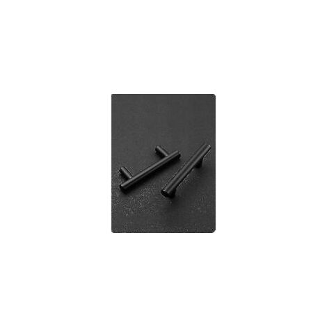 Set Mit 10 Schwarzen Küchengriffen, Schrankgriffen, 96 Mm Mittelloch, Edelstahl