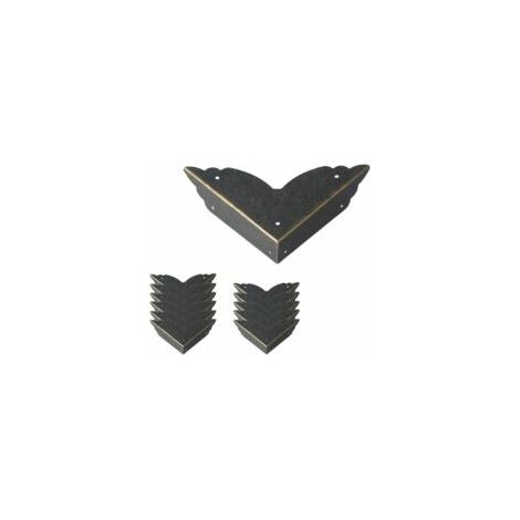 Set Mit 12 Eckenschützern Aus Metall Im Vintage-stil Für Antike Möbel (tisch, Kommode, Schmuckkästchen).