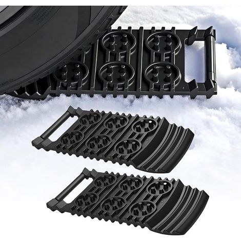 Set Mit 2 All-terrain-traktionsplatten – Kleines, Tragbares Notfall-traktionsset Für Reifen Auf Schnee, Eis, Schlamm Und Sand Für Limousinen, Suvs, Geländewagen Und Zweiräder