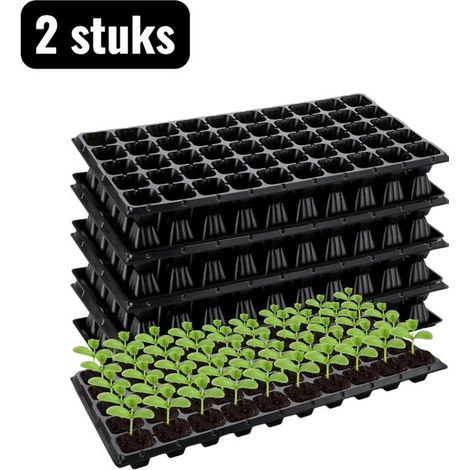 Set Mit 2 Anzuchtschalen Für Gemüse- Und Kräuteranbau – Anzuchtschale – 50 Zellen – Je 150 G – Robust – Geeignet Für Den Anbau Im Freien, Auch Im Kleinen Maßstab – Ideal Für Kleine Gärten