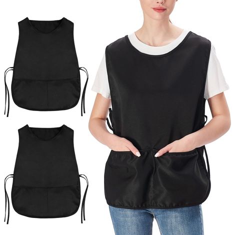 Set Mit 2 Unisex-schürzen – Schürzen Im Blusenstil – Größe L (76 X 55 Cm) – Arbeitskleidung – Krankenschwesterschürze