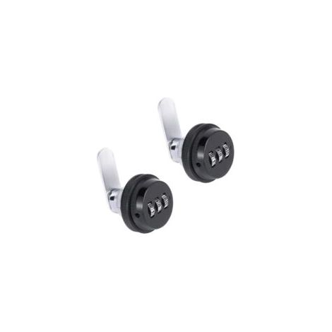 Set Mit 2 Mechanischen 3-stelligen Zahlenschlössern – Nockenschloss 19 × 30 Mm, Schwarz, Für Schränke, Spinde, Schubladen, Briefkästen