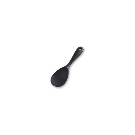 Set Mit 3 Silikon-servierlöffeln, Schwarz, Praktische Küchenutensilien