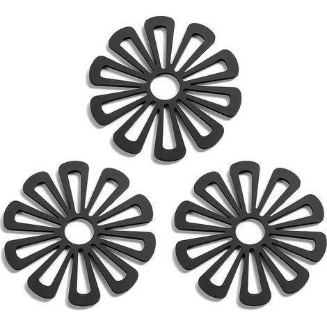 Set Mit 3 Silikon-untersetzern Für Heiße Pfannen, Rutschfest Und Hitzebeständig, Für Arbeitsplatten Und Tische. Auch Für Heiße Töpfe Und Pfannen Geeignet. Farbe: