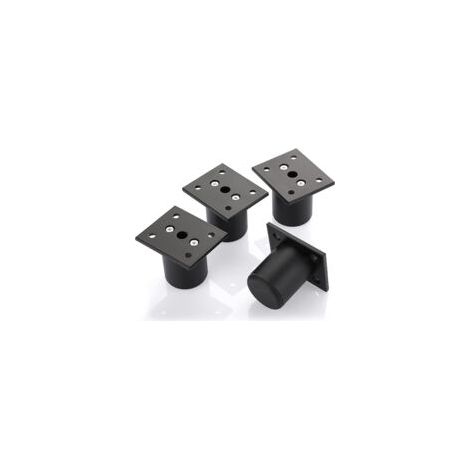 Set Mit 4 Möbelfüßen Aus Aluminiumlegierung – Massivschwarze Erhöhungen
