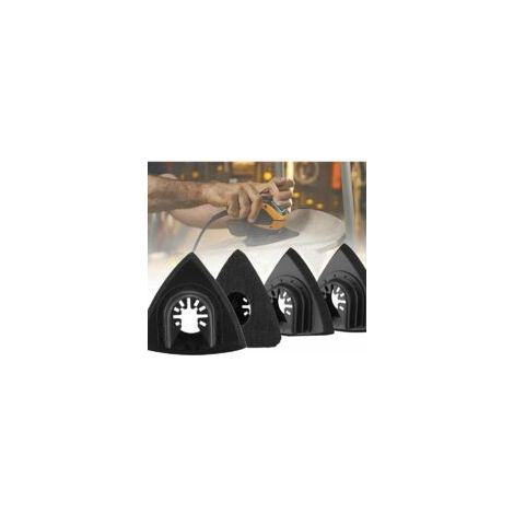 Set Mit 4 Schleifpads Für Delta-schleifmaschinen, Universelles Schleifpad Für Fein Bosch Parkside Ryobi Worx Arbeitsbereichzubehör (90 Mm)
