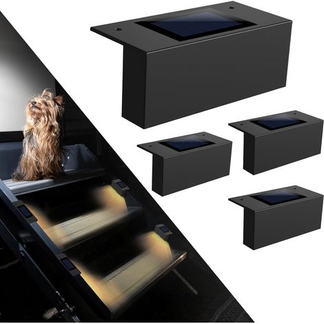 Set Mit 4 Bewegungsaktivierten Stufenleuchten Für Wohnmobile - 10-led-magnetstreifen, Batteriebetrieben - Magnetisches Nachtlicht Für Wohnmobile, Wohnwagen Und Campingbusse