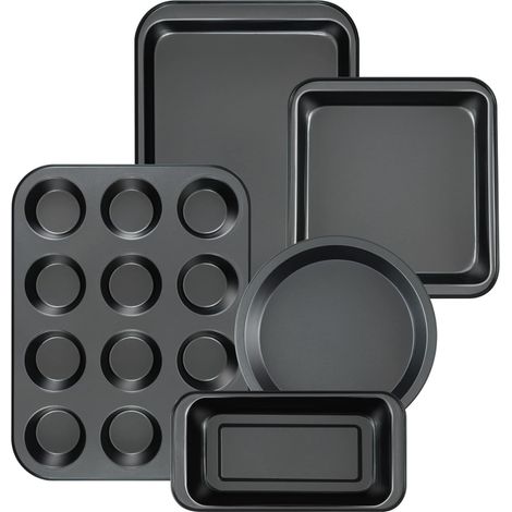 Set Mit 5 Antihaftbeschichteten Backformen: Runde/quadratische Kuchenformen, Muffinformen, Kuchenformen, Backbleche Und Backbleche.