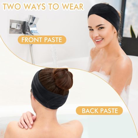 Set Mit 6 Damen-spa-stirnbändern, Ultraweiches, Verstellbares Make-up-stirnband Mit Klettverschluss, Elastisches Stirnband Für Bad, Dusche, Gesichtsmasken Und Yoga.