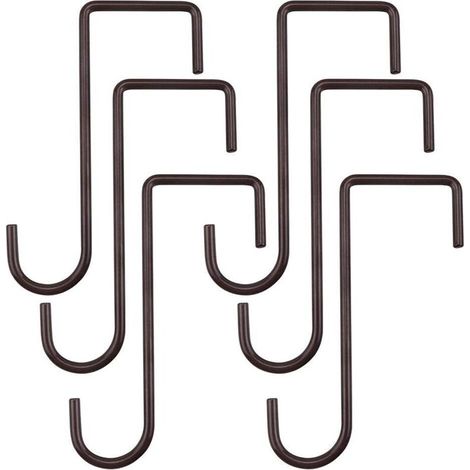 Set Mit 6 Zaunhaken Zum Aufhängen Von Pflanzen, Vogelfutterhäuschen, Laternen, Zäunen Und Zur Gartendekoration (schwarz)
