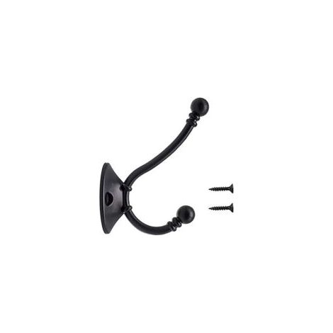Set Mit 8 Großen Vintage-wandhaken, Huthaken Aus Metall, Retro-haken Für Kleiderschrank, Badezimmer, Küche, Schwarz (96 Mm, 60 Mm, 34 Mm)