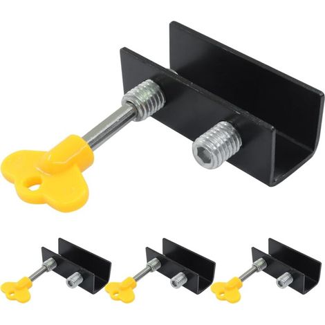 Sicherheitsschloss Für Aluminium-schiebefenster – Verstellbares Sicherheitsschloss – 14 × 16 Mm, Schwarz