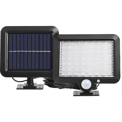 Solarbetriebene Bewegungsmelderleuchte – Unabhängiges Solarpanel – Abnehmbares Design – 56 Leds – Ideal Für Veranden, Zäune, Terrassen, Gärten, Decks, Garagen Und Einfahrten – Schwarz