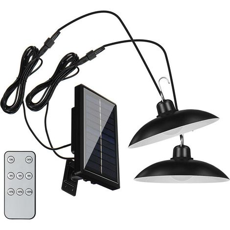 Solarleuchte Für Den Außenbereich Mit Bewegungsmelder – 360° Verstellbares Solarpanel – Schutzart Ip65 – 2 Leuchten Mit Fernbedienung – 3 M Kabel