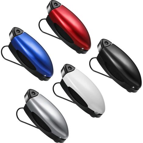Sonnenbrillenhalter Fürs Auto – Sonnenblende – Mit Kartenclip – Schwarz – Universal