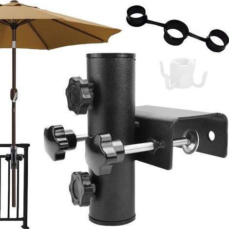 Sonnenschirmhalterung – Sonnenschirmklemme Für Balkon – Sonnenschirmbefestigung – Sonnenschirmstütze Für Balkon – Verstellbar – Sonnenschirmfuß – Markisenstütze – Sonnenschirmklemme Für Balkon – Monta
