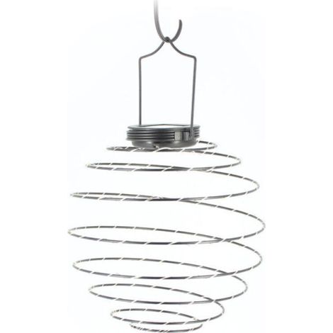 Spiralförmige Led-solarlaterne Aus Schmiedeeisen – Ideal Für Außenbeleuchtung Und Gartendekoration – 1 Stück