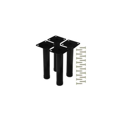 Stück 15 Cm Möbelfüße, Mit 18 Verstellbaren Schrauben, Schwarze Metall-couchtischbeine, Höhenverstellbare Füße Für Möbel, Sofa, Schreibtisch, Küche, Schränke