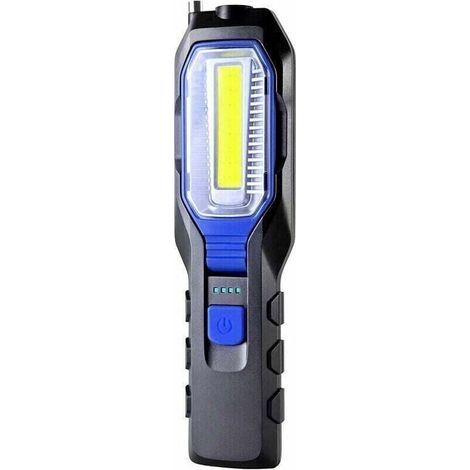 Taschenlampe (standard) Wiederaufladbare Led-mechanikerlampe, Tragbare Cob-arbeitsleuchte, Usb-aufladbar, 2800-mah-akku, Led-taschenlampe Mit Magnet, Haken Und 3-in-1-ladekabel, Von D