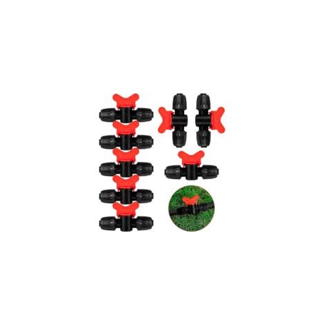 Teile – Bewässerungszubehör – Tropfstopp-bewässerungsventil – Abschließbares Schlauchanschlussventil – 8/12-mm-schlauchanschluss – 9,5 × 5,7 Cm – Schwarz