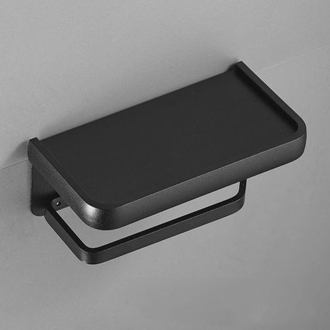 Toilettenpapierhalter Fürs Badezimmer, Wandmontage Ohne Bohren, Wand-papierhandtuchhalter Für Zuhause (doppellagig, Schwarz)