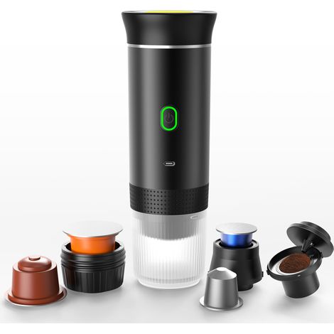 Tragbare Reisekaffeemaschine – Kabellos, Ideal Fürs Auto – 12 V – Espresso – Kompatibel Mit Nespresso- Und Dolce & Gusto-maschinen – Kapseln – Gemahlener Kaffee – Kapazität