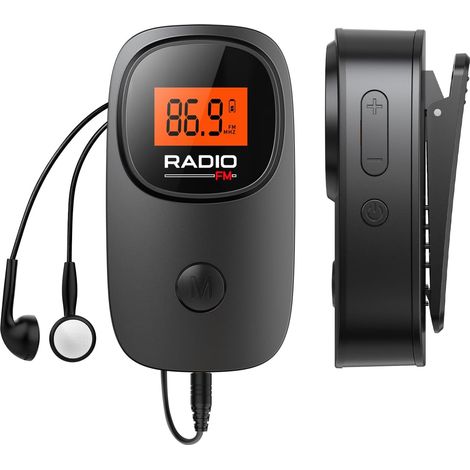 Tragbares Mini-fm-radio Im Taschenformat Mit Clip – Guter Empfang, Klares Lcd-display, Senderspeicherplätze, Betrieb Mit Aaa-batterien, Ideal Zum Gehen Und Joggen
