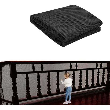 Treppensicherheitsnetz, Sicherheitsnetz Für Treppen, Baby-sicherheitsnetz Für Treppen, Kinder-treppennetz, Balkon-sicherheitsnetz, Kinderschutznetz (schwarz 75 Cm X 300 Cm)