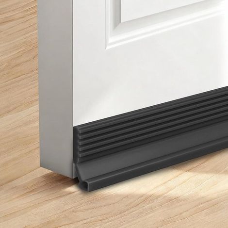 Türdichtungsstreifen – Zugluftstopper – Verhindert Zugluft – Selbstklebendes Tpe-material – 1 Meter X 50 Mm – Schwarz