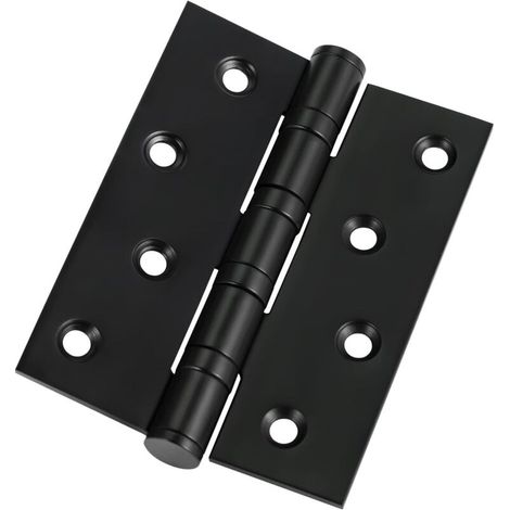 Türscharnier Aus Edelstahl – 4 X 3 X 3 Cm – Ideal Für Die Meisten Holz- Und Metalltüren – 1 Stück, Schwarz