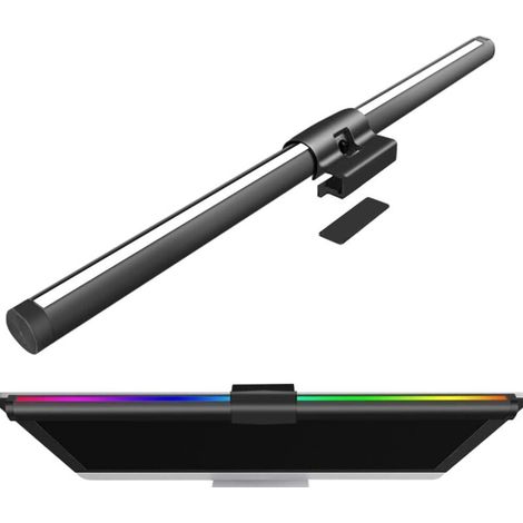 Usb-led-streifen Für Monitore – Geeignet Für Büro, Zuhause Usw., 5 Farbtemperaturen – 1 Stück, Schwarz