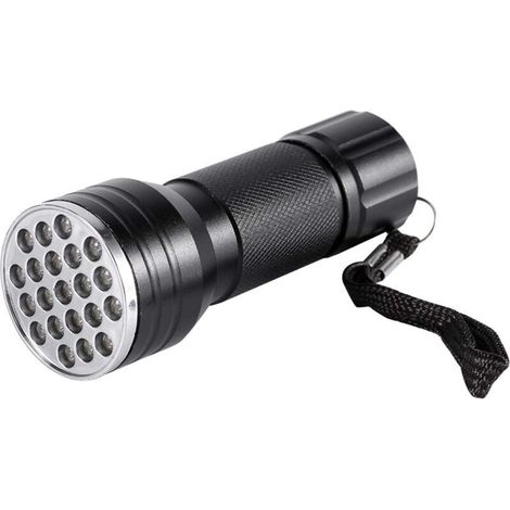 Uv-taschenlampe, 21-led-uv-taschenlampe, Aluminiumgehäuse, Lila, Hintergrundbeleuchtung (batterie Nicht Enthalten), Von Debuns