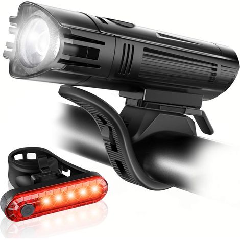 Ultrahelle, Per Usb Aufladbare Fahrradlampe, Leistungsstarke Vorder- Und Rückbeleuchtung, 4 Beleuchtungsmodi, Einfache Montage, Geeignet Für Männer, Frauen Und Kinder Beim Rennradfahren.
