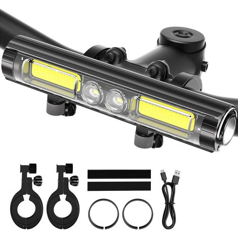 Ultrahelle, Wiederaufladbare Led-fahrradlampe Mit Haken, Erhältlich In 8 Modellen, Aus Wasserdichtem Aluminium, Ideal Für Erwachsene Mountainbiker, Mountainbiken Und Pendeln.