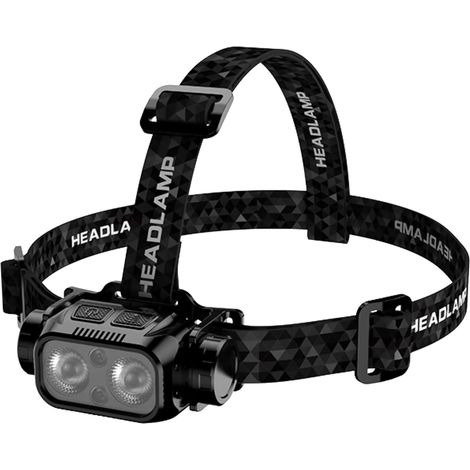Ultraleichte, Wiederaufladbare Led-stirnlampe Mit 800 Lumen – Warmes Licht – Bewegungssensor – 10 Leuchtmodi – Wetterfest Für Camping, Laufen Und Wandern