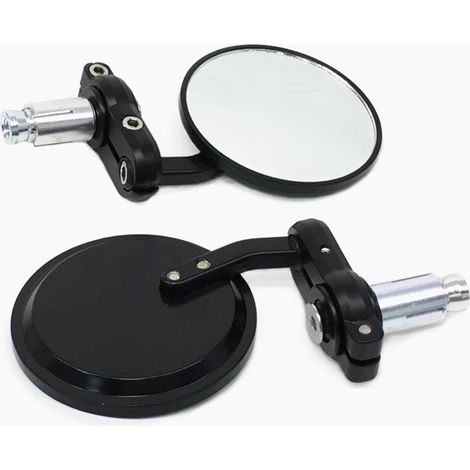 Universelle 22-mm-motorradlenkerspiegel (7/8 Zoll), Hochauflösend, Bruchsicher. Runde 76-mm-lenkerspiegel (3 Zoll) (2 Stück).